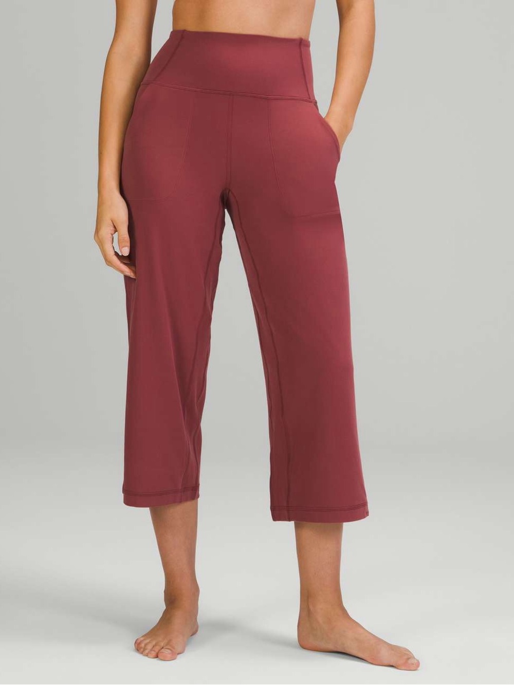 Lululemon Align Wide Leg Super-High-Rise Crop *23"Red Merlot size 12